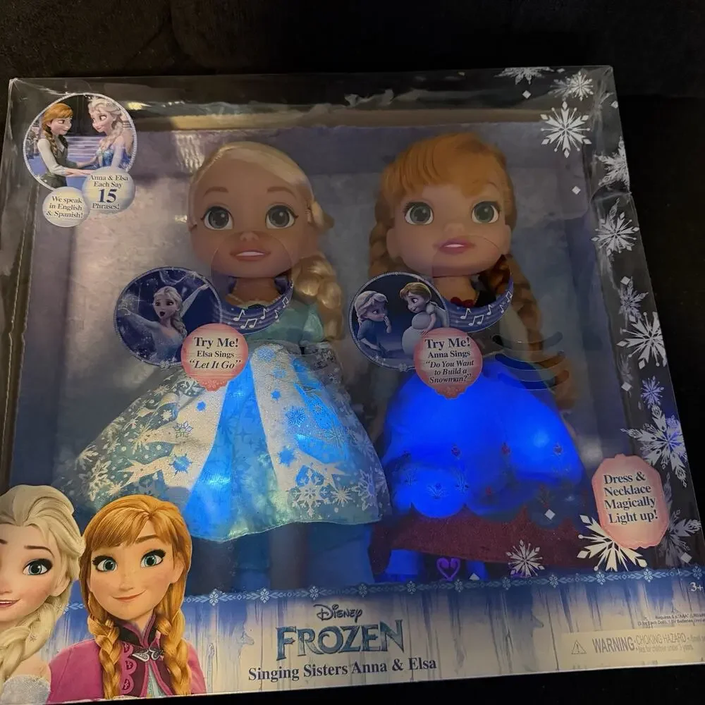 2016 Disney Frozen Elsa and Anna Singing Sisters Interactive Doll Set Works HTF!